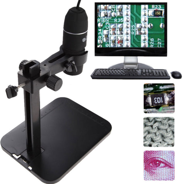 2 MP USB LED Digital Microscope Endoscope Magnifier Lift Stand 1000X Zoom Camera