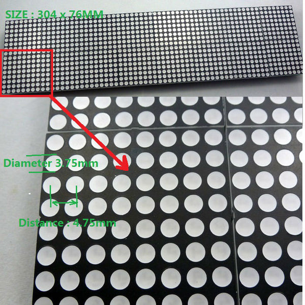 Arduino code 64x16 dot Matrix Display LED for diy Sign Light Neon Bright UNO MCU
