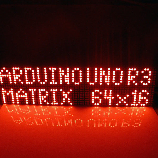 Arduino code 64x16 dot Matrix Display LED for diy Sign Light Neon Bright UNO MCU