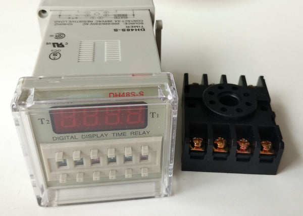 220V AC Precision Programmable Double Power On Time Delay Relay Free Socket Base