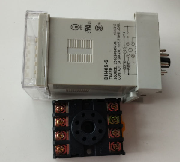 220V AC Precision Programmable Double Power On Time Delay Relay Free Socket Base