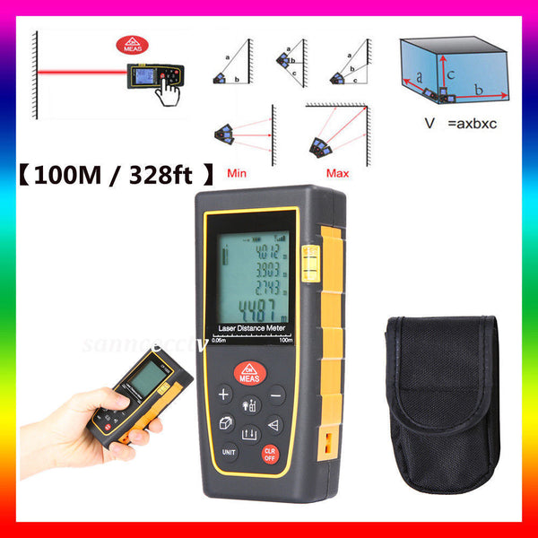 Digital LCD Laser Distance Meter Range Finder Measure Tape Tool