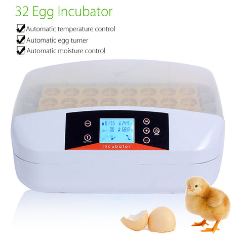 32 Digital Duck Bird Chicken Egg Incubator Hatcher Temperature Automatic Control
