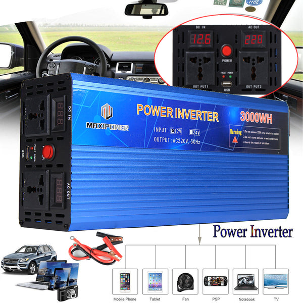 12 TO 220 V Power Inverter Modified Sine Wave Power Converter 2000 W 3000W 4000W