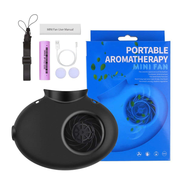 USB Rechargeable Battery Operated Necklace Personal Fan Mini Neck Cooling Cooler