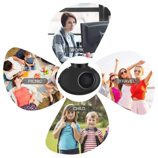 USB Rechargeable Battery Operated Necklace Personal Fan Mini Neck Cooling Cooler