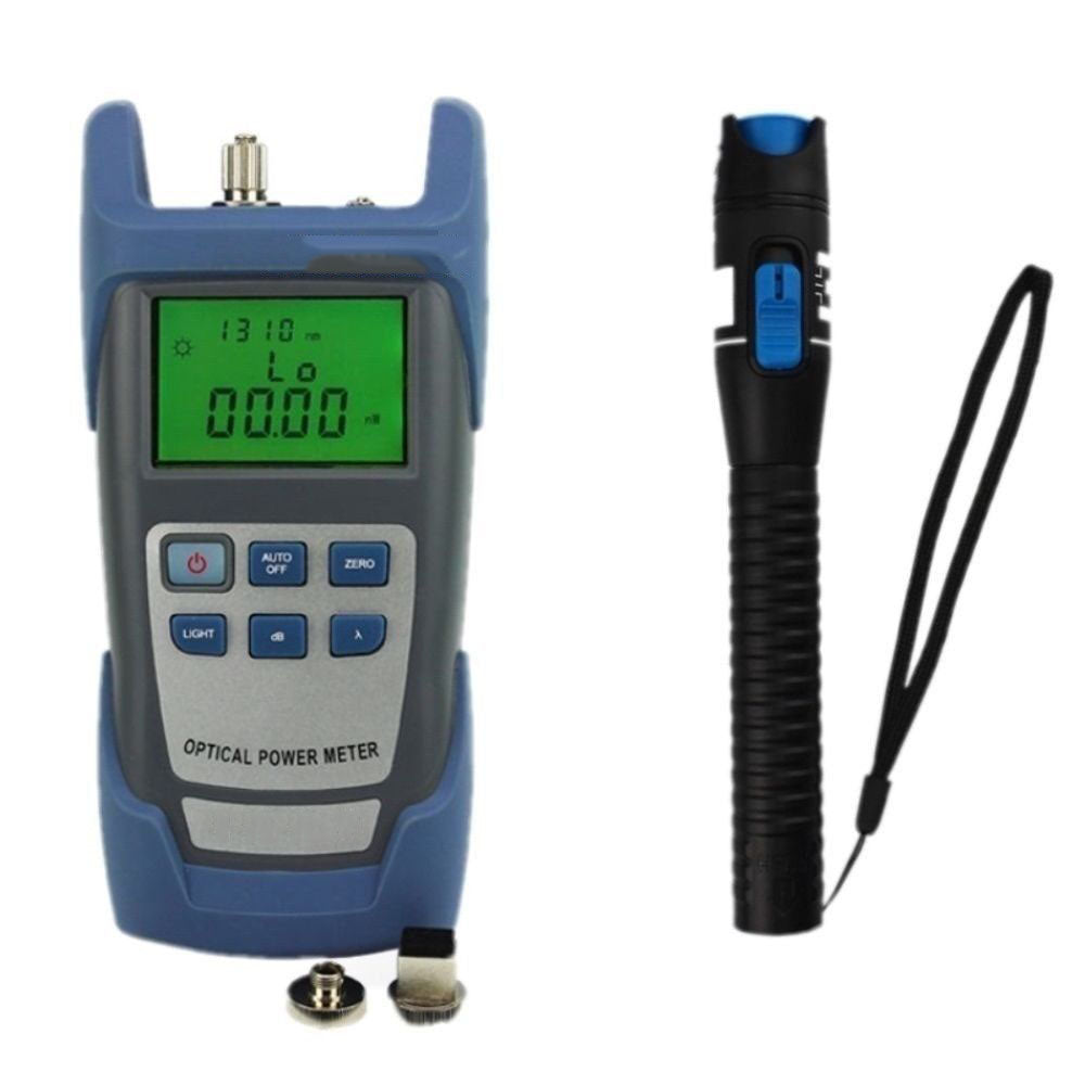 Portable Fiber Optic Visual Fault Locator Cable Tester w/ Optical Power Meter