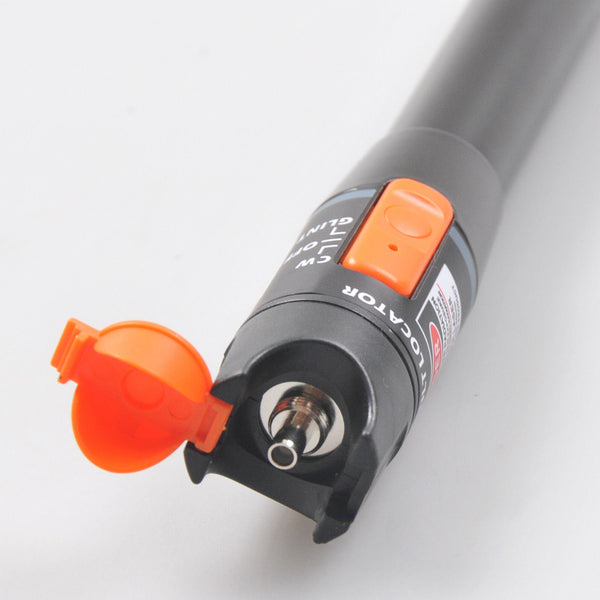 Check Fiber Optic Cable Tester 10KM Fault Locator FC ST SC Red Laser 650nm 10mV