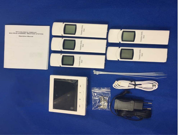 Wireless Weather Station Temperature Humidity Dew Point w/ Sensor Data Logger