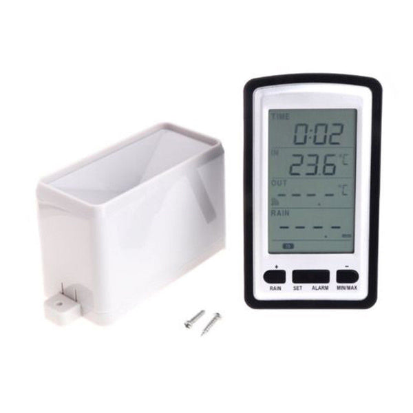 Digital Rain Gauge Wireless Temperature Weather Sensor Rain Indoor/outdoor