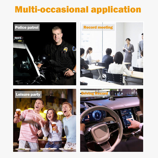 HD 1080 P Personal Security Police Guard Camera Night Vision 120 Wide Angle DVR