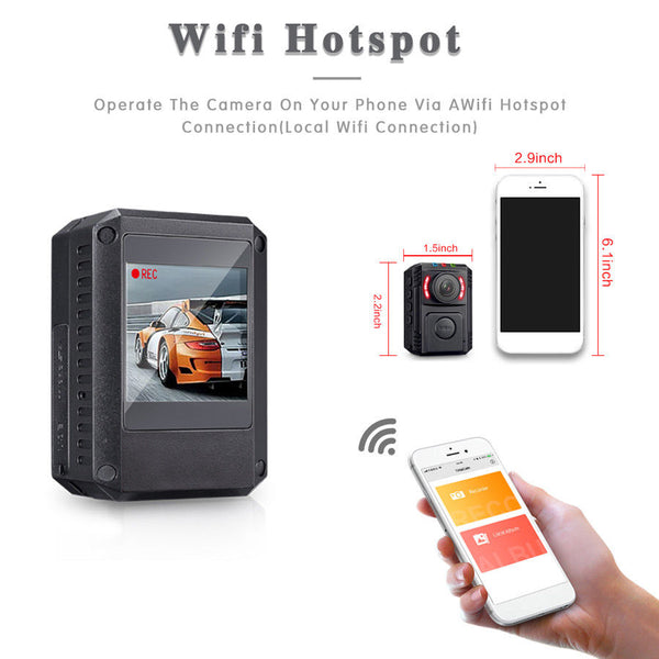 HD 1080 P Personal Security Police Guard Camera Night Vision 120 Wide Angle DVR