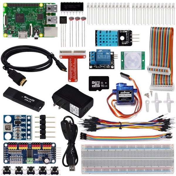 Raspberry Pi 3 Internet Of Things IOT Complete Starter Kit with RPi3 Model B Boa