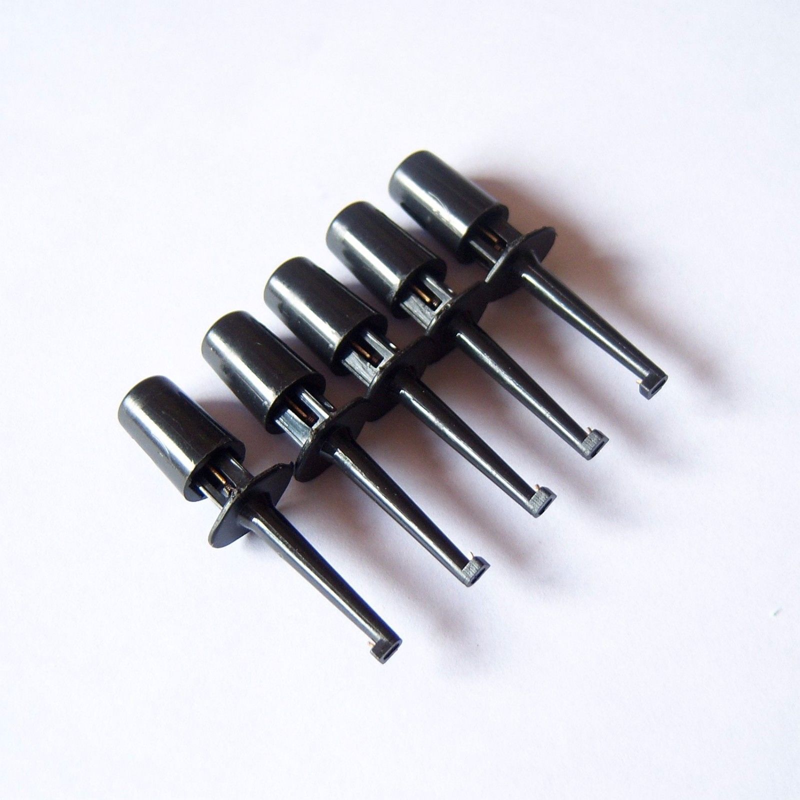 20 PCS Black Mini Test SOIC SMD IC Pin Clip Hook Testing Clip Jumper Probe Logic