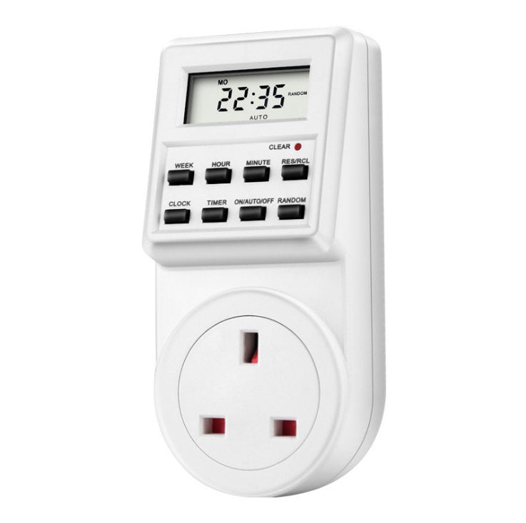 Timer Program Switch Digital LCD Power Energy Saving Plug In UK Socket 230V 13A