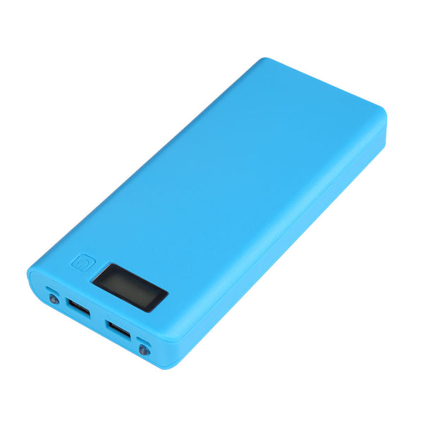 Dual USB LCD Display Power Bank Portable Backup 18650 8 Battery Charger Box Case