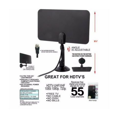 Super Antenna HD High Definition Free TV Fox HDTV DTV VHF Scout TVFox Receiver