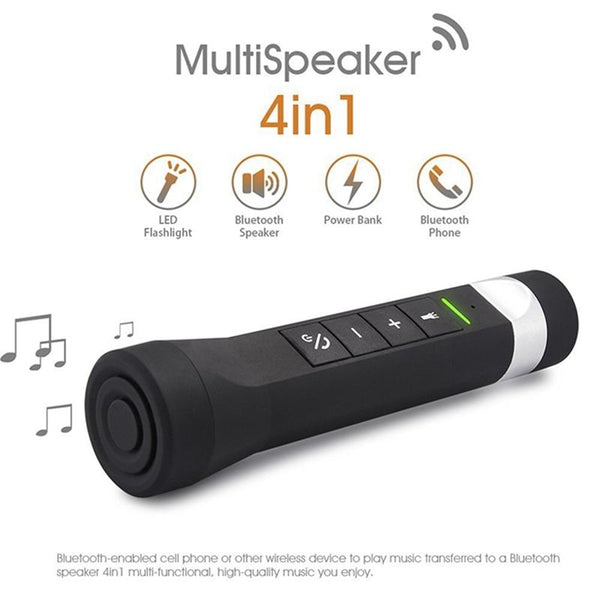 Bluetooth Multifunction Flashlight Speaker Music Torch Bike Cycling Portable