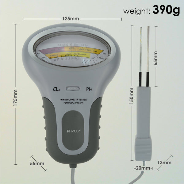 pH Chlorine Meter Swim Swimming Pool Spa Water Quality Analysis Tester Detector