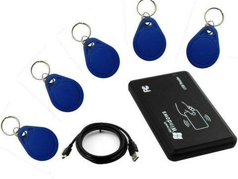 125 KHz RFID EM4305 T5567 ICID USB Card Reader programmer Writer Copier 5 FOBS