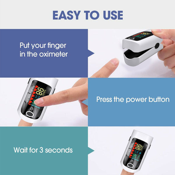 Finger Pulse Oximeter Blood Oxygen Saturation Measure Heart Rate SpO2 Monitor