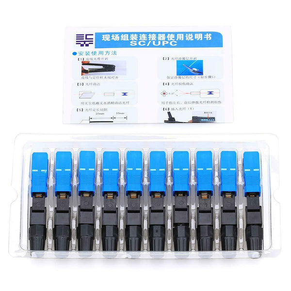 100X SC UPC Optic Fiber Fast Connector Single Quick Cold Mode UPC FTTH Coupler