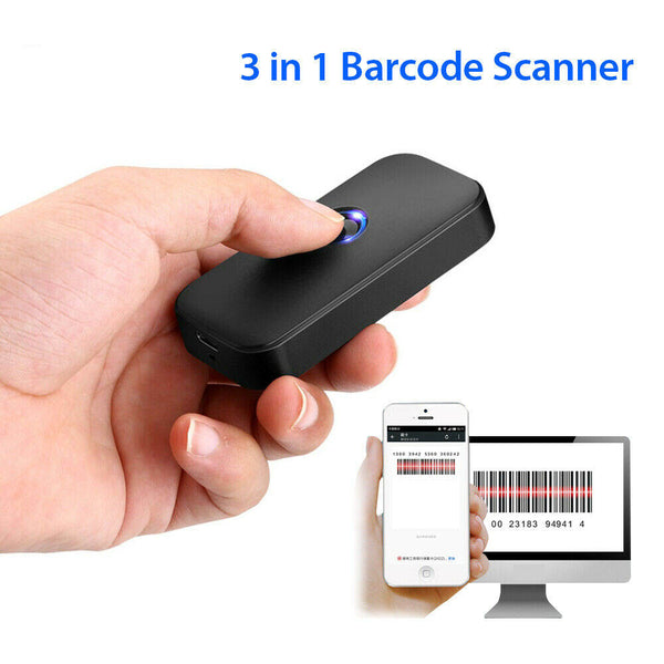 Wireless Bluetooth Barcode Scanner Reader for Android Phone iPad IOS Tablets