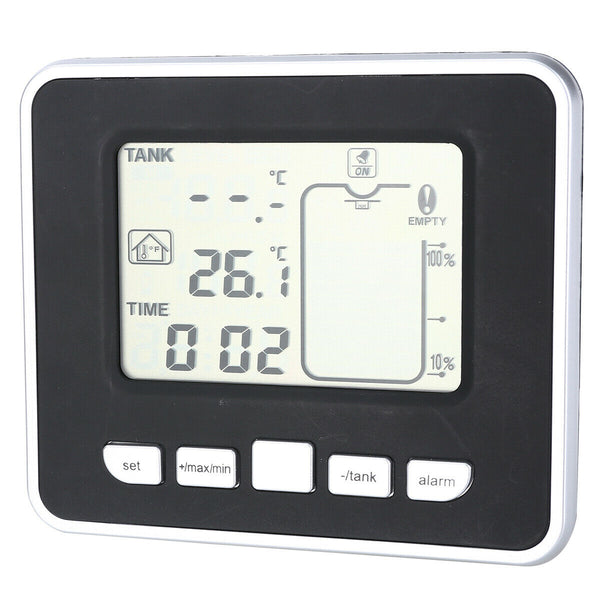 Ultrasonic Sonic Water Tank Liquid Level Meter Sensor Monitor Digital LCD Gauge