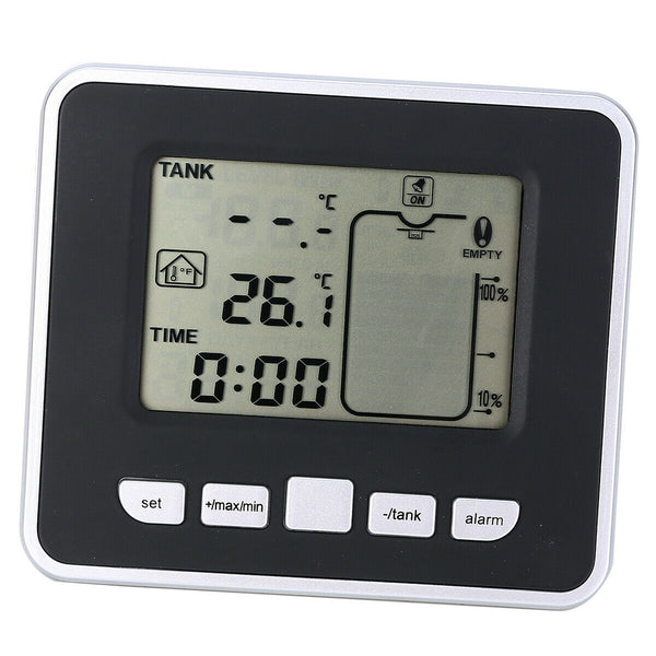 Ultrasonic Sonic Water Tank Liquid Level Meter Sensor Monitor Digital LCD Gauge