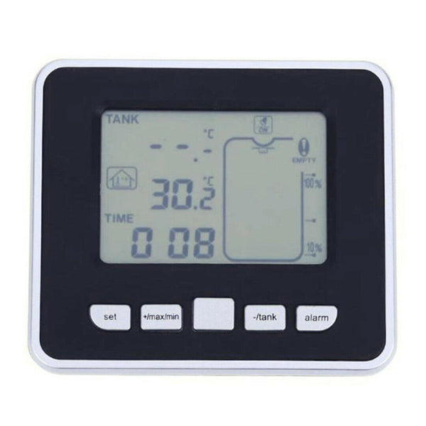 Ultrasonic Sonic Water Tank Liquid Level Meter Sensor Monitor Digital LCD Gauge