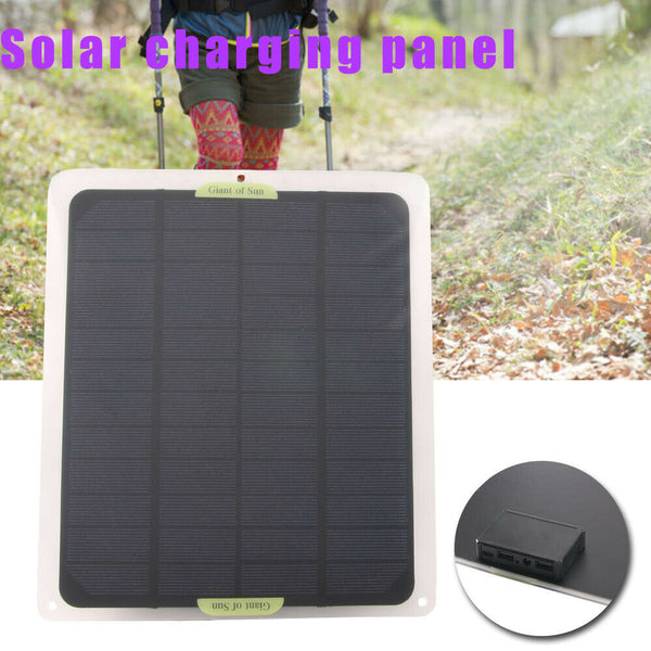 Outdoor 20W Solar Sun Panel DC 12V 5V Battery Charger Boat Marine RV Car Starter