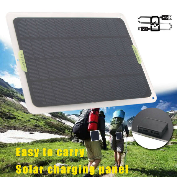 Outdoor 20W Solar Sun Panel DC 12V 5V Battery Charger Boat Marine RV Car Starter