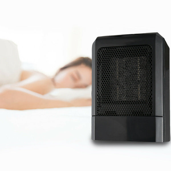 500W Winter Black Small Ceramic Electric Heater Home Office Heating Fan Warmer