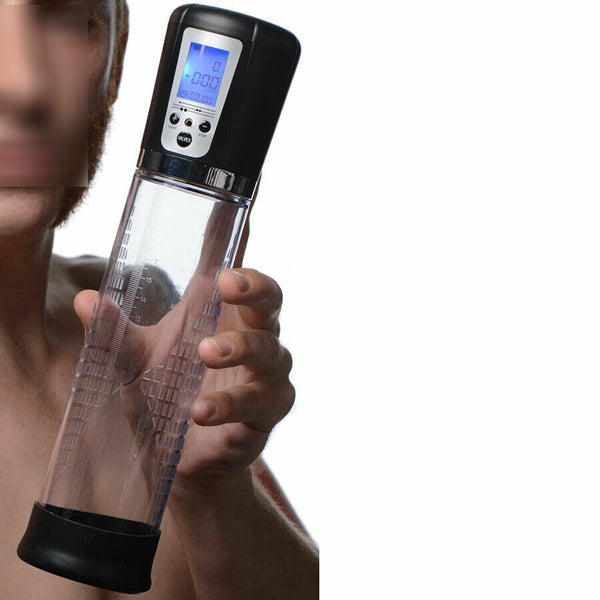 Vacuum LCD Penis Pump Rechargeable Male Men Enlarger Growth Extender Stretcher