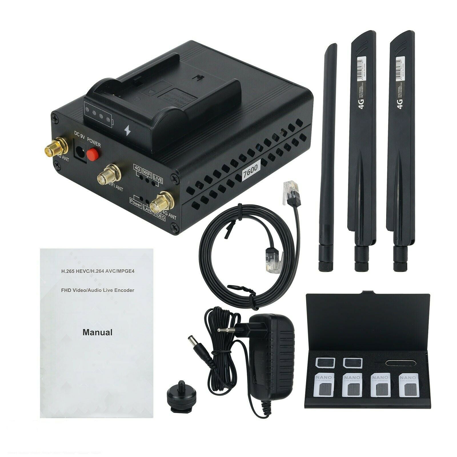 Wifi Video Live Broadcast Encoder HD Video H.264 Stream