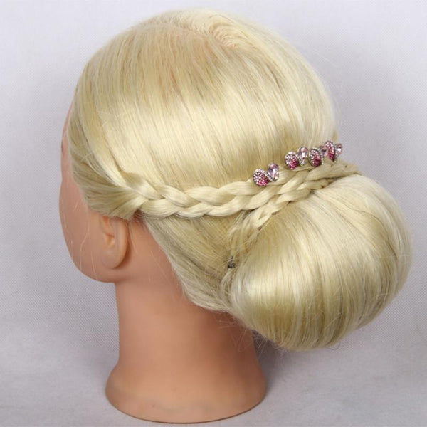 Long Hair Style Hairdressing Training Head Model Mannequin for Salon Practice Clamp