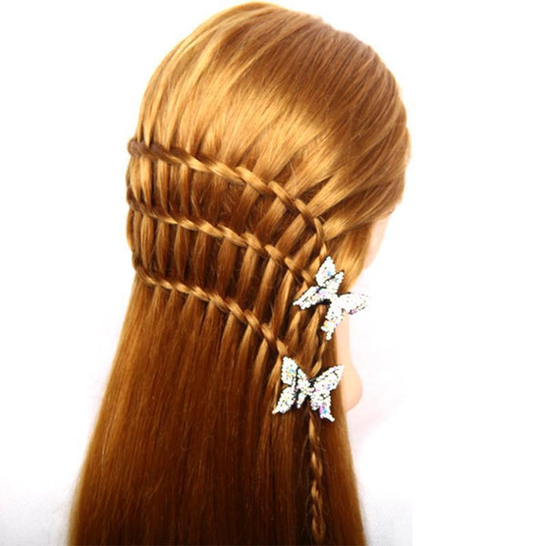 Long Hair Style Hairdressing Training Head Model Mannequin for Salon Practice Clamp