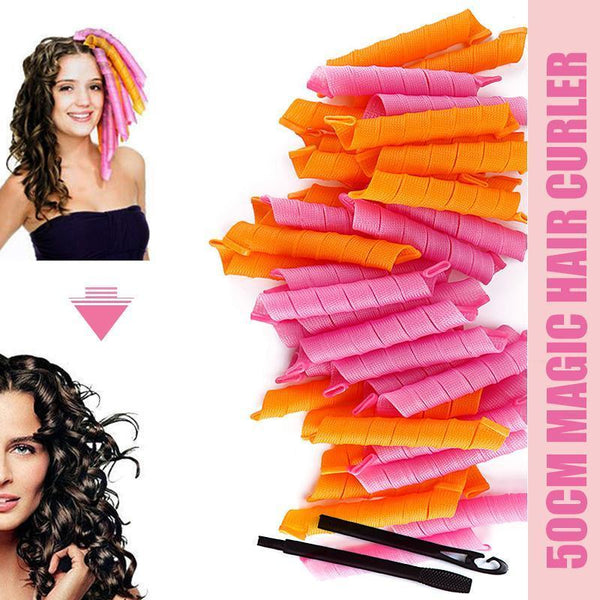 40 PCS 50CM DIY Ladies Hair Rollers Curlers Magic Circle Twist Spiral Styling Tools