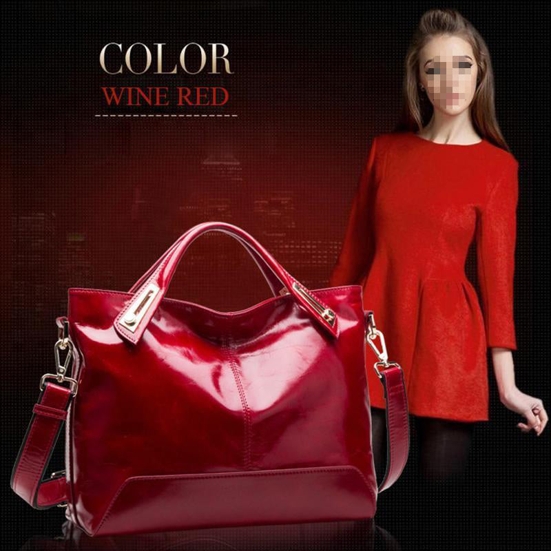 Trendy Fashion Women Genuine Leather Bags Tote Messenger Bags Shoulder Bags Bags