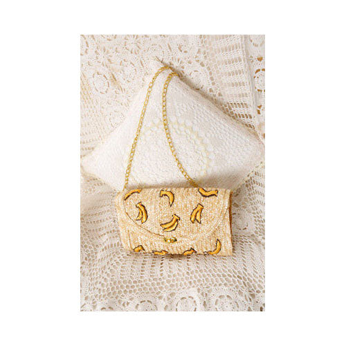 Women Lady Straw Clutch Bag Boho Summer Purse Handbag 2018 Stylish Cherry Banana