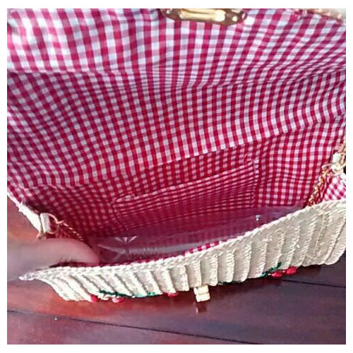 Women Lady Straw Clutch Bag Boho Summer Purse Handbag 2018 Stylish Cherry Banana