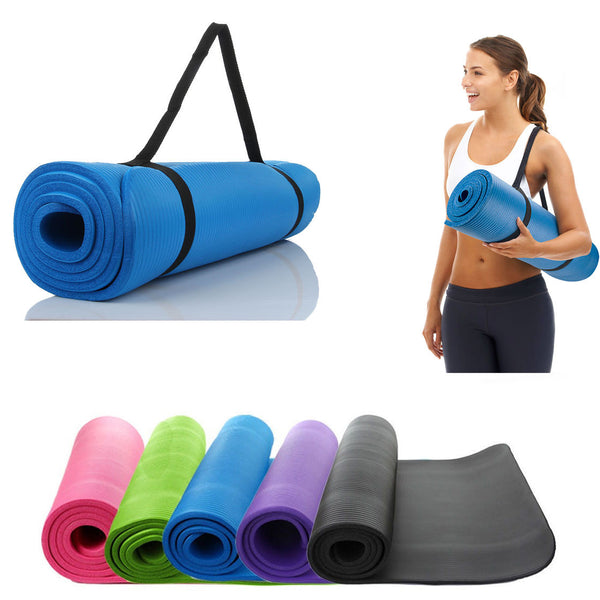 Non Slip Yoga Mat Indoor Outdoor Balance Exercise Physio Fitness Durable Pilates