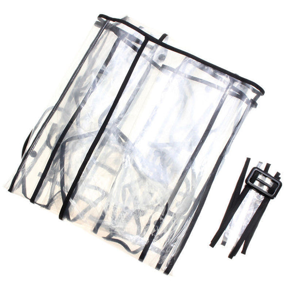Cute Transparent Raincoat Runway Style Women Girl Clear Rain Raining Coat Jacket
