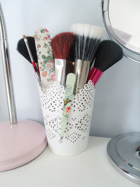 3 pcs Make Up Brush Holder Pot Storage Candle Stationary Pen Pencil Holder Pot