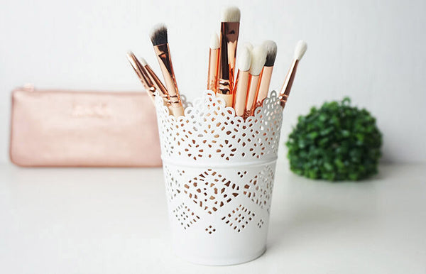 3 pcs Make Up Brush Holder Pot Storage Candle Stationary Pen Pencil Holder Pot