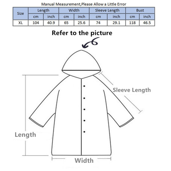 Cute Fashionable Vinyl Raincoat Runway Style Women Girls Clear Rain Raining Coat