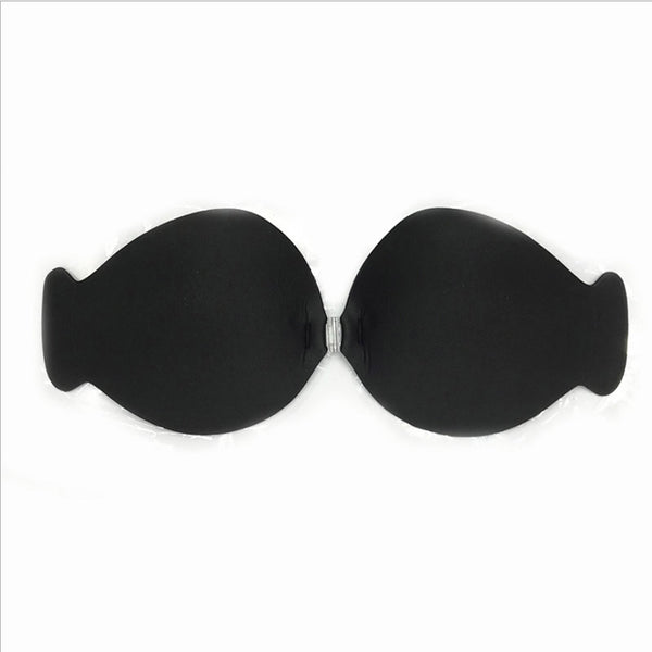 Invisible Strapless Push Up Self Adhesive Backless Magic Stick Black Breast Bra