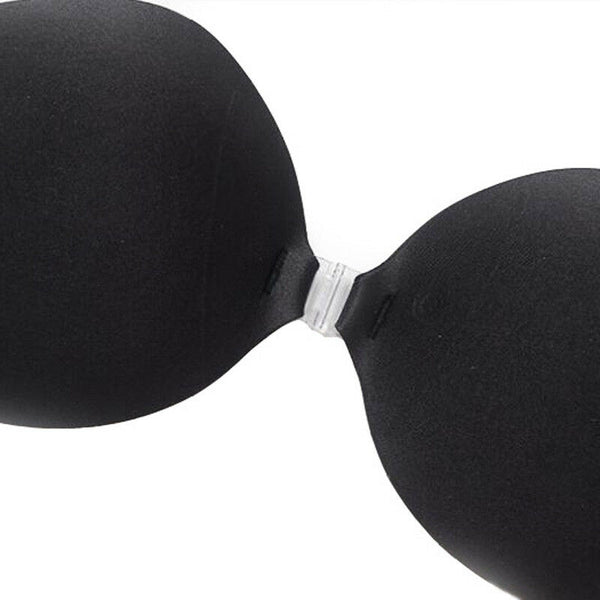 Invisible Strapless Push Up Self Adhesive Backless Magic Stick Black Breast Bra