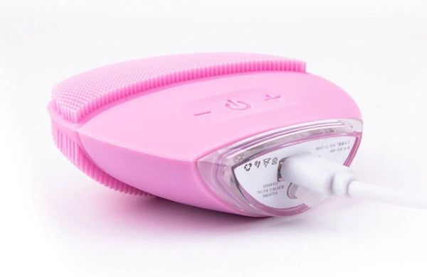 Electric Silicone Face Cleansing Brush Cleanser Massager vibrate facial