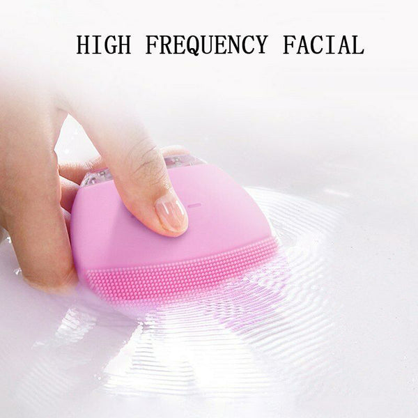 Electric Silicone Face Cleansing Brush Cleanser Massager vibrate facial